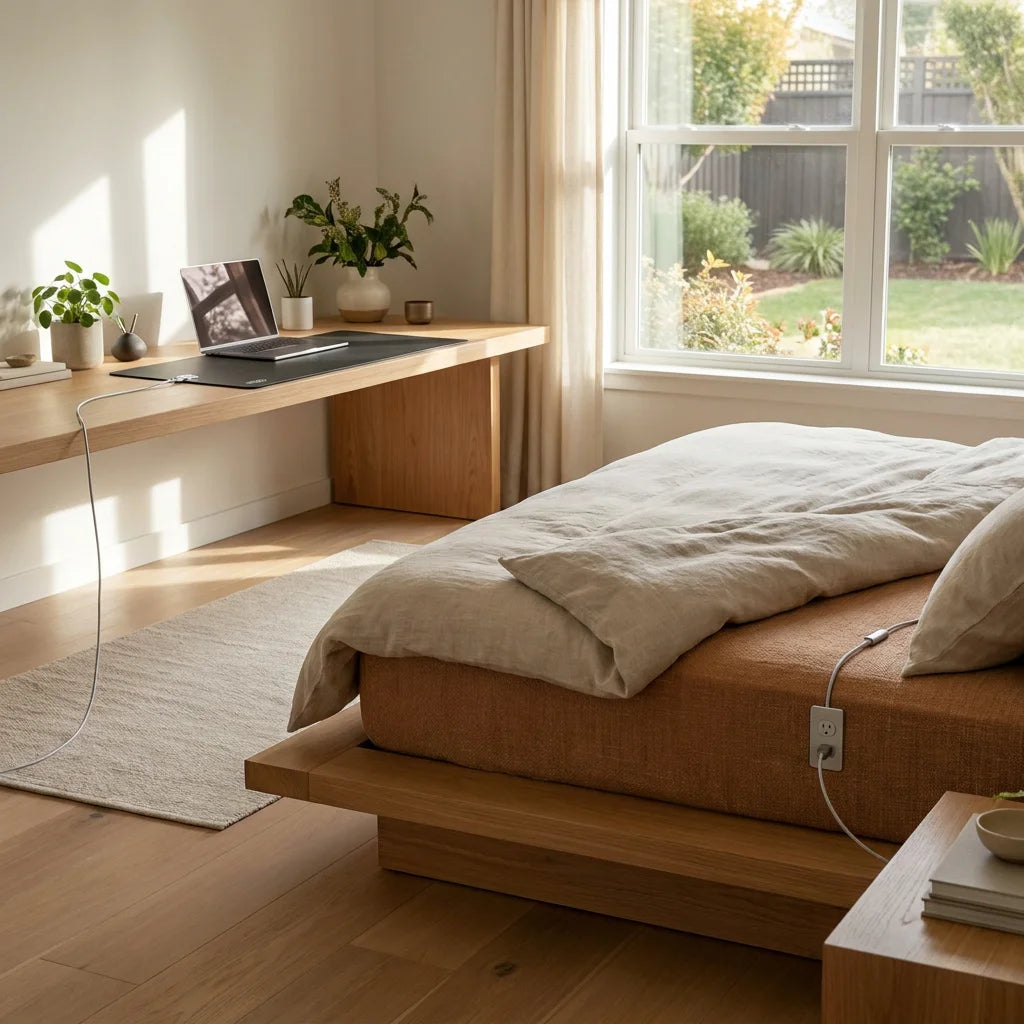 Zen Office Sanctuary Bundle - Grounding Fitted Sheet + Mouse Pad Set