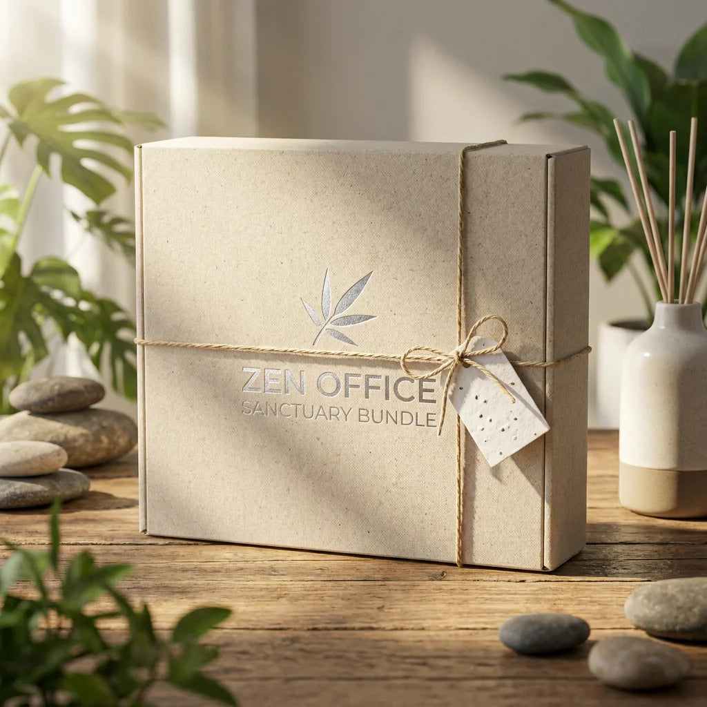 Zen Office Sanctuary Bundle - Grounding Fitted Sheet + Mouse Pad Set