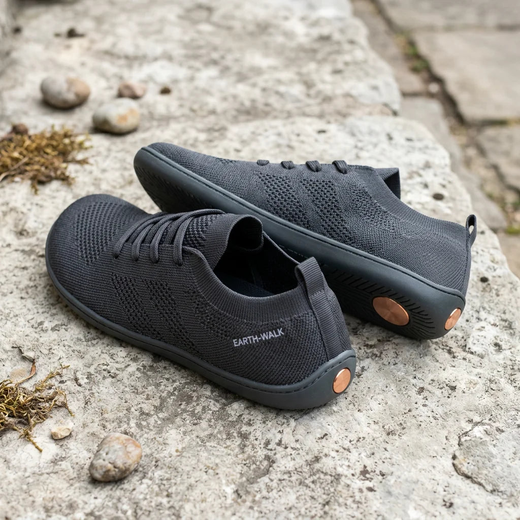 Earth-Walk Grounding Shoes - Synchronized Movement for Modern Seekers