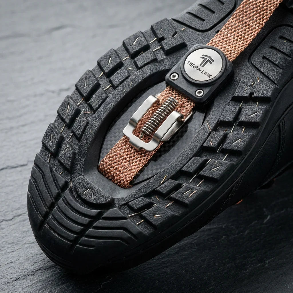 Earth-Walk Grounding Shoes - Synchronized Movement for Modern Seekers