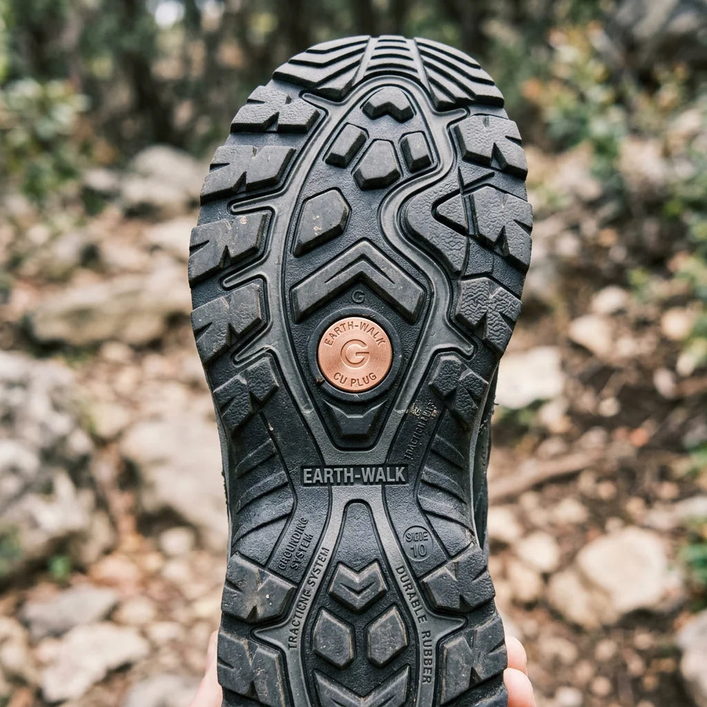 Earth-Walk Grounding Shoes - Synchronized Movement for Modern Seekers