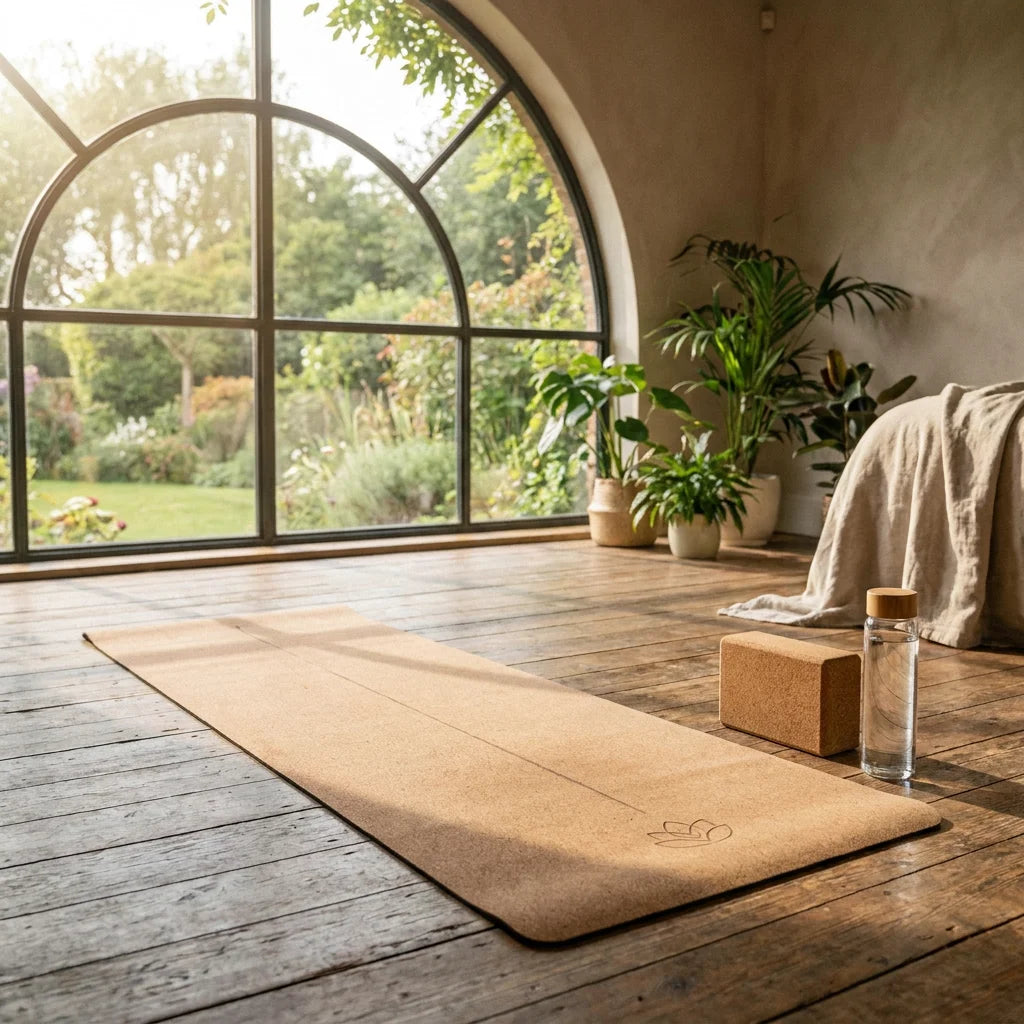 Zen-Flow Grounding Yoga Mat - Natural Cork & Earth Connection